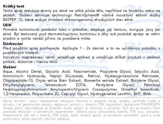 Příbalový leták - BIRETIX Tri-Active Spray 100ml