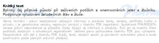 Příbalový leták - Ungolen Bylinný čaj játra+žlučník 50g Fytopharma
