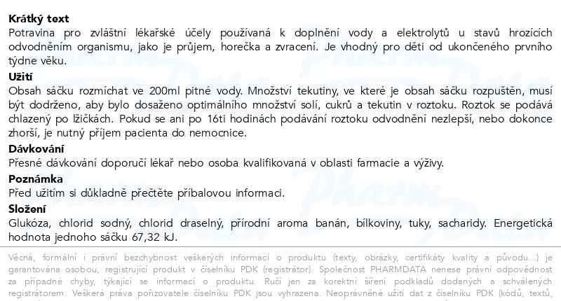Příbalový leták - Enhydrol banán 10 sáčků