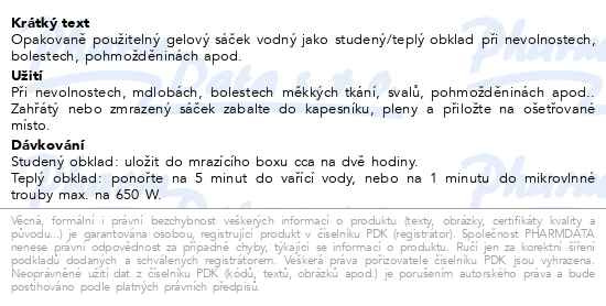 Příbalový leták - DISPOGEL-gelový studený a teplý obklad 5x11.5cm
