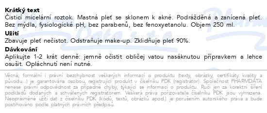 Příbalový leták - ISISPHARMA Teen Derm Aqua 250ml