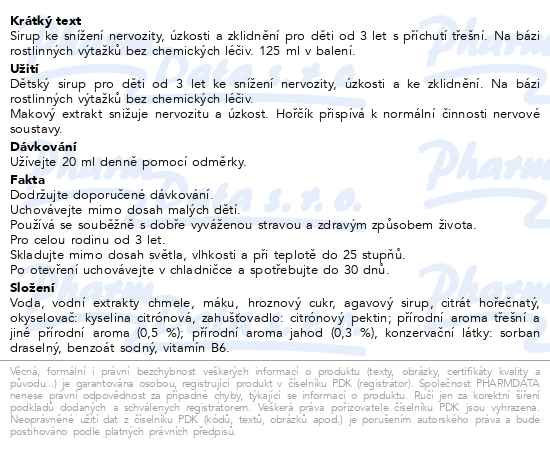 Příbalový leták - Petit Chéne Nervousness 125ml