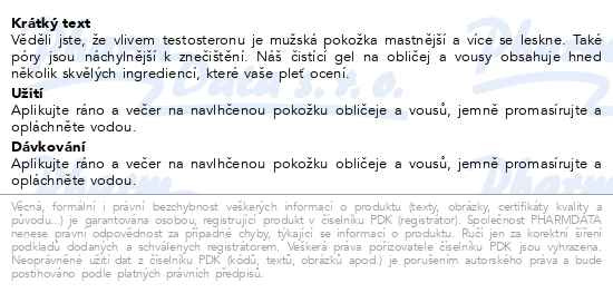Příbalový leták - WELEDA For Men 2v1 čisticí gel obličej a vousy BIO 100ml