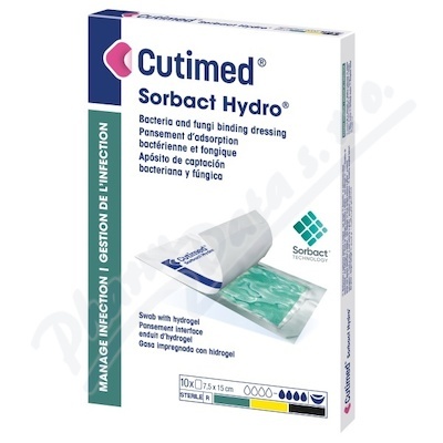 Cutimed Sorbact Hydro antimikr.krytí 7.5x15cm 10ks