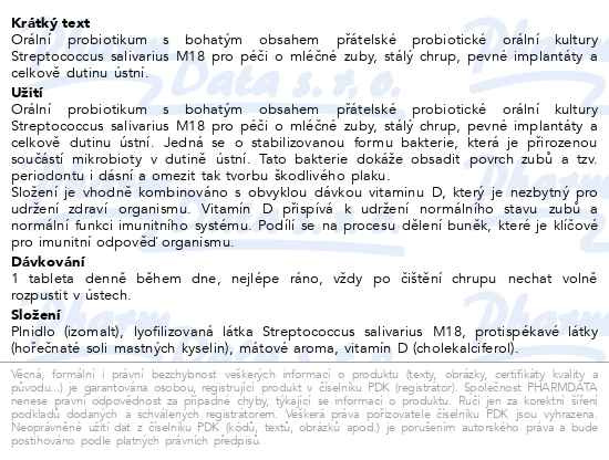 Příbalový leták - Favea Bactodent Máta 30 tablet