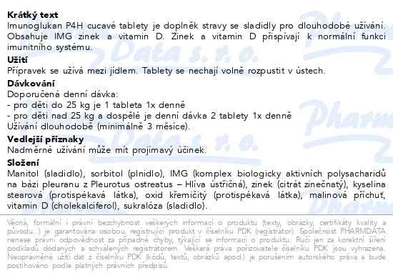 Příbalový leták - Imunoglukan P4H cucavé tbl.60