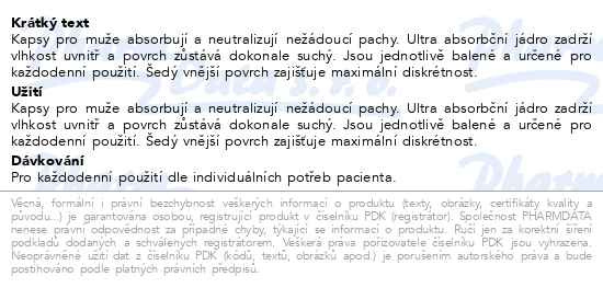Příbalový leták - Depend inkontinenční kapsy pro muže vel.2 14ks