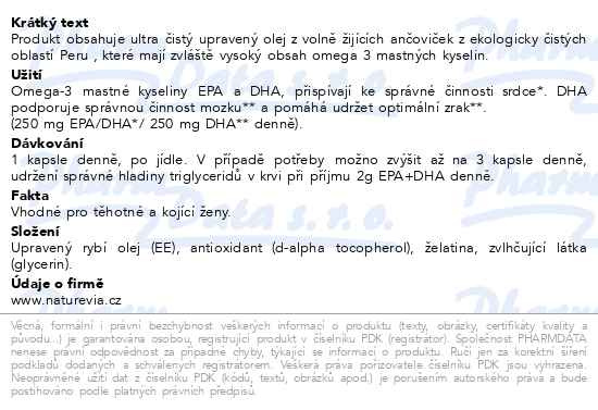 Příbalový leták - NatureVia Omega 3 One a Day cps.120