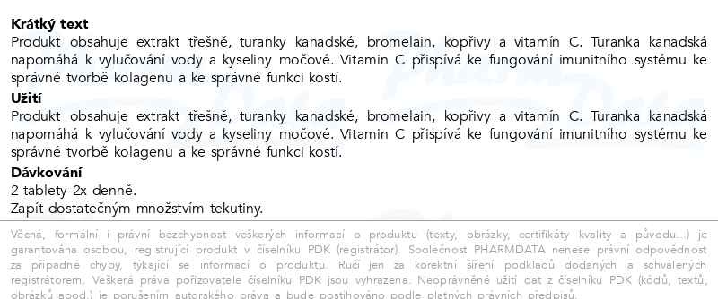 Příbalový leták - Edenpharma Třešeň Dna forte tbl.90
