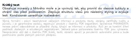 Příbalový leták - KESEM Bezoplachový vlasový kondicionér 250 ml