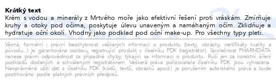 Příbalový leták - KESEM Oční krém 50 ml