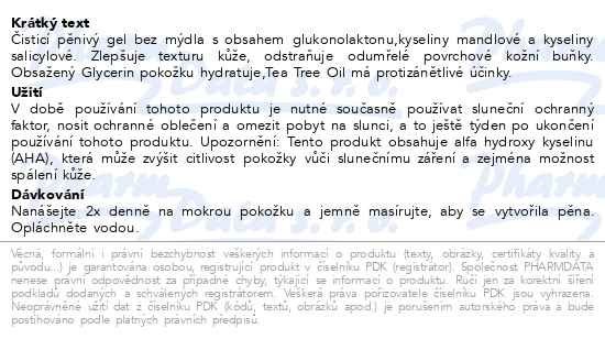 Příbalový leták - NEOSTRATA Clarify Mandelic Clarifying Cleanser 200ml