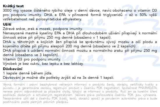 Příbalový leták - GS Omega 3 citrus, 60+30 kapslí
