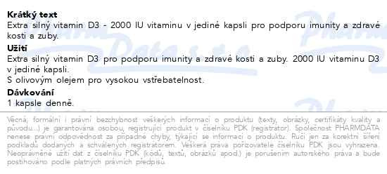 Příbalový leták - GS Vitamin D3 2000 IU 90 kapslí