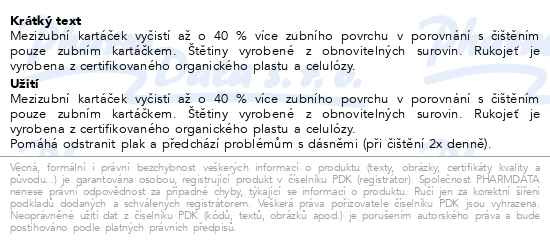 Příbalový leták - Parodontax mezizubní kartáček 0.5mm 6ks