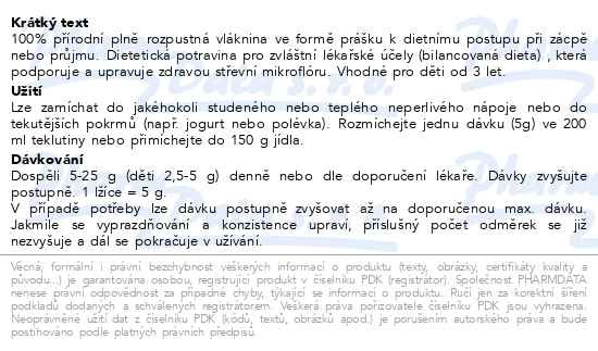 Příbalový leták - Optifibre 1x250g