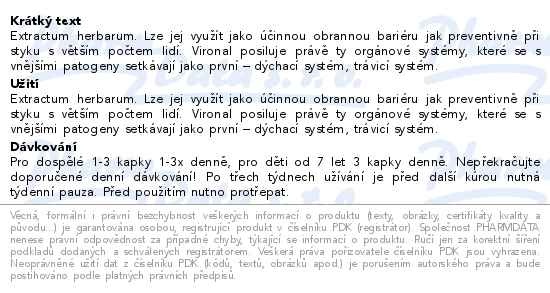 Příbalový leták - Vironal bylinný koncentrát 30 ml