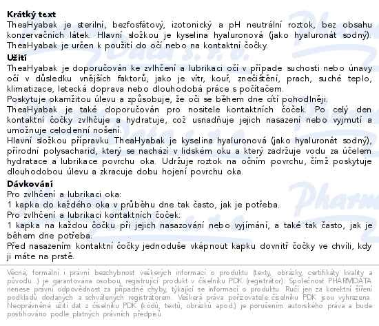 Příbalový leták - Théa Hyabak 10ml
