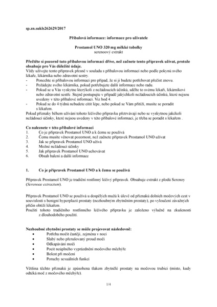 Příbalový leták (SUKL) - Prostamol Uno cps.mol.90