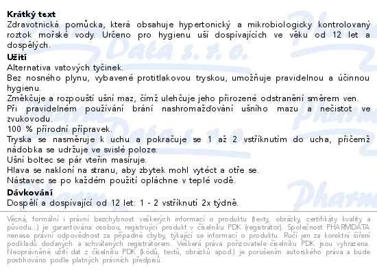Příbalový leták - Audispray Adult hygiena uší 50ml