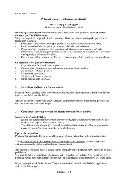 Příbalový leták (SUKL) - Octizy 1mg/g+10mg/g gel 30g