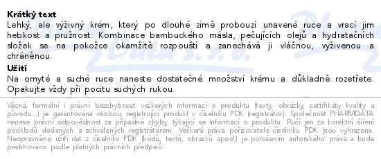 Příbalový leták - LEROS Jarní obnovující krém na ruce 30ml