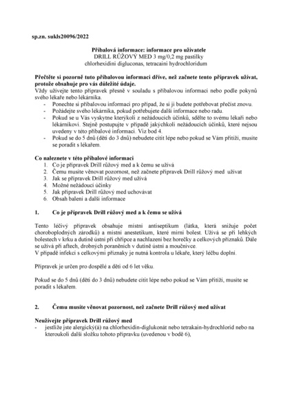 Příbalový leták (SUKL) - Drill Růžový Med 3mg/0.2mg pas.24