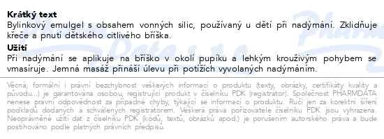 Příbalový leták - Pupík 100ml