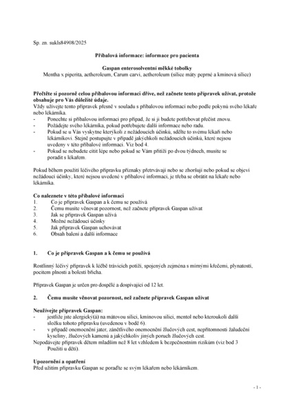 Příbalový leták (SUKL) - Gaspan 90mg/50mg cps.etm.14
