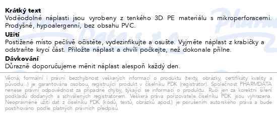 Příbalový leták - Medrull náplasti Aloe Vera 10ks