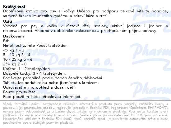 Příbalový leták - PETIGAL Multivitamín 100 tablet Galmed