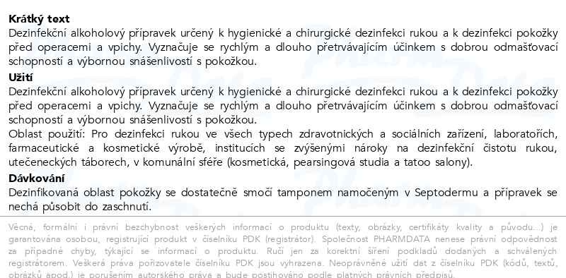 Příbalový leták - Septoderm 5 l