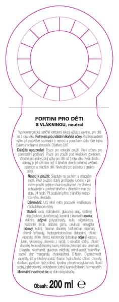 Příbalový leták (SUKL) - Fortini pro děti S vlákninou Neutral 200ml
