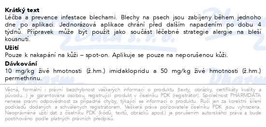 Příbalový leták - Ataxxa pro psy 4-10kg spot-on 1x1ml