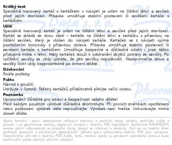 Příbalový leták - CANPOL BABIES Kartáč na čištění lahví a saviček