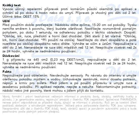 Příbalový leták - DIFFUSIL repelent Basic 100ml