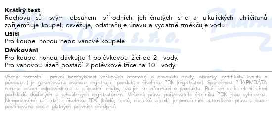 Příbalový leták - Rochova sůl Klasik (speciál) 200g