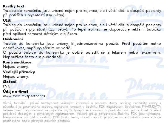 Příbalový leták - Trubice do koneč. 3/6x120 c.o. 5ks 573103