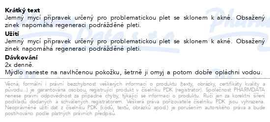 Příbalový leták - MiraClean Zinkové mýdlo čistící 150ml