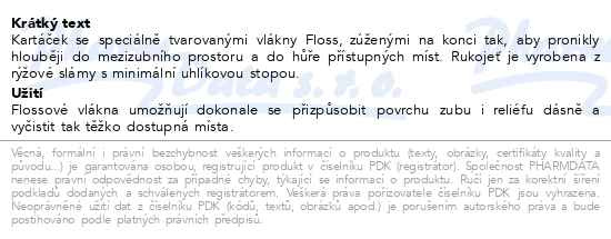 Příbalový leták - HERBADENT ORIGINAL FLOSS zubní kartáček 3ks