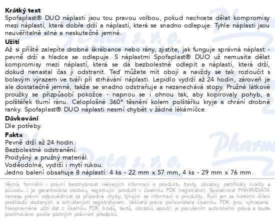 Příbalový leták - 3M Spofaplast 612 DUO náplasti 8ks