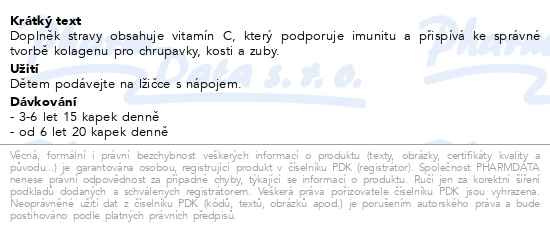Příbalový leták - Cebion kapky 30ml