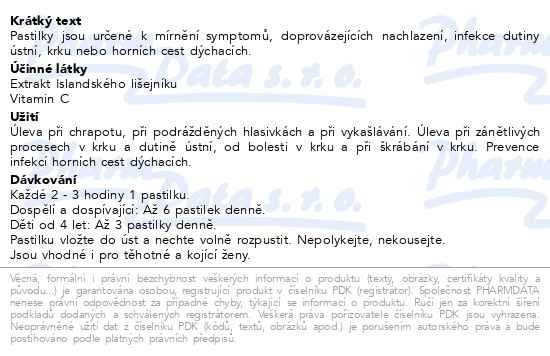 Příbalový leták - Müllerovy pastilky s jitrocelem a mateříd.24ks ZP