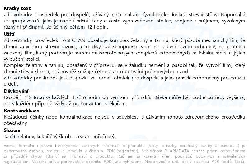 Příbalový leták - Tasectan 500mg tob.15