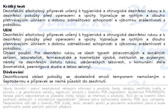 Příbalový leták - Septoderm 5 l