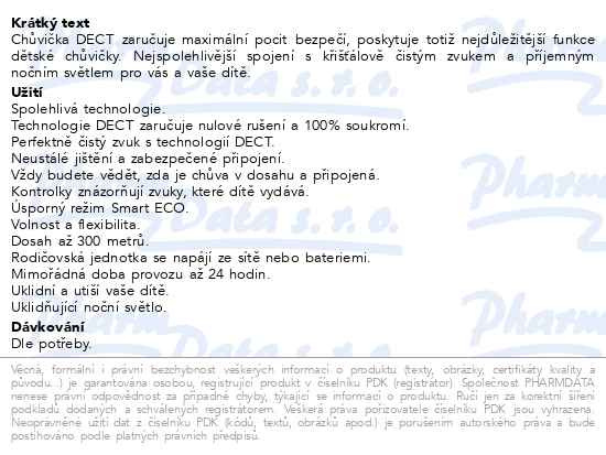 Příbalový leták - Philips AVENT Baby DECT monitor SCD502/26