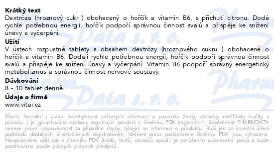 Příbalový leták - Energit Dextróza sport Magnézium citron tbl.17