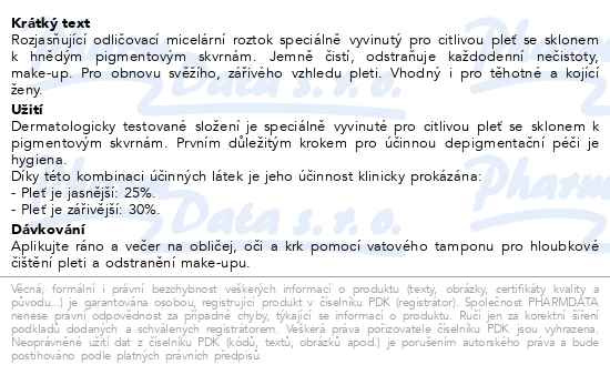 Příbalový leták - ISISPHARMA Neotone Aqua micelární odličovací roztok 250ml