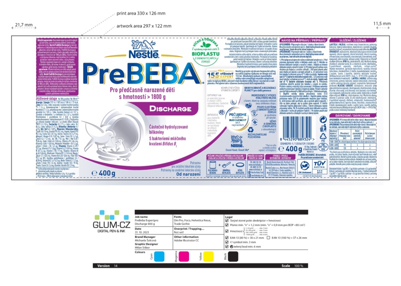 Příbalový leták (SUKL) - PreBEBA DISCHARGE 400g new