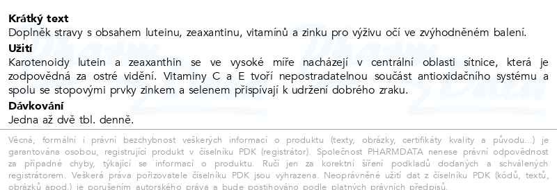 Příbalový leták - Ocuvite LUTEIN forte tbl.60+30 ZDARMA